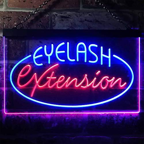 Beauty Salon Eyelash Extension Dual LED Neon Light Sign